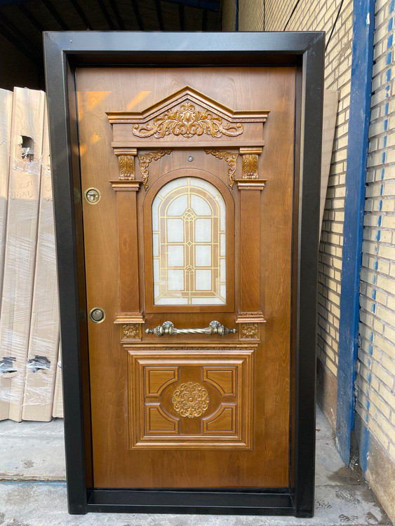 درب ضدسرقت روکش راش مدل تاویریژ گلس برجسته ضد دیلم