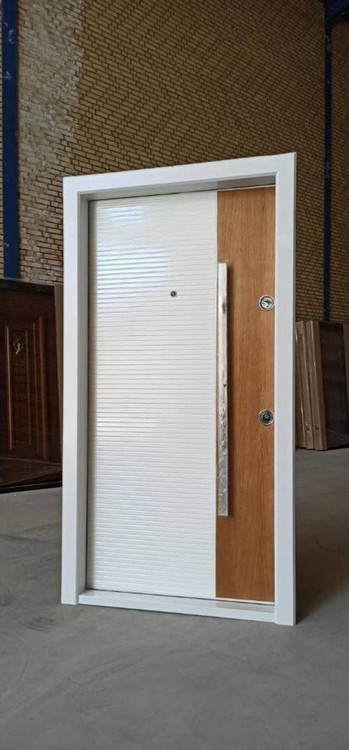 درب ورودی آپارتمانی ضدسرقت رنگ بلوط سفید ضد دیلم