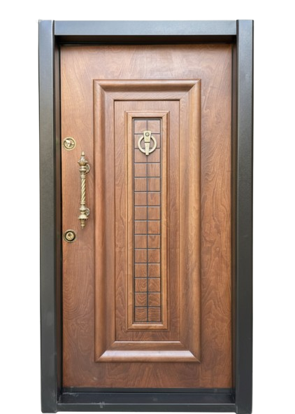 درب ورودی ضدسرقت روکش راش طرح ونوس رنگ گردویی ضد دیلم