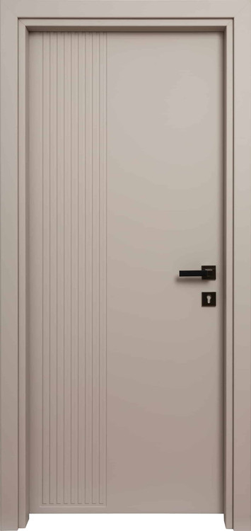 درب داخلی اتاقی ام دی اف MDF مدل ساینا روکش سوپرمات طوسی بژ (گریژ)