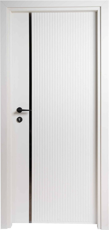 درب داخلی اتاق خواب ام دی اف MDF مدل S 211 سوپرمات کرم استیل خور دو طرفه