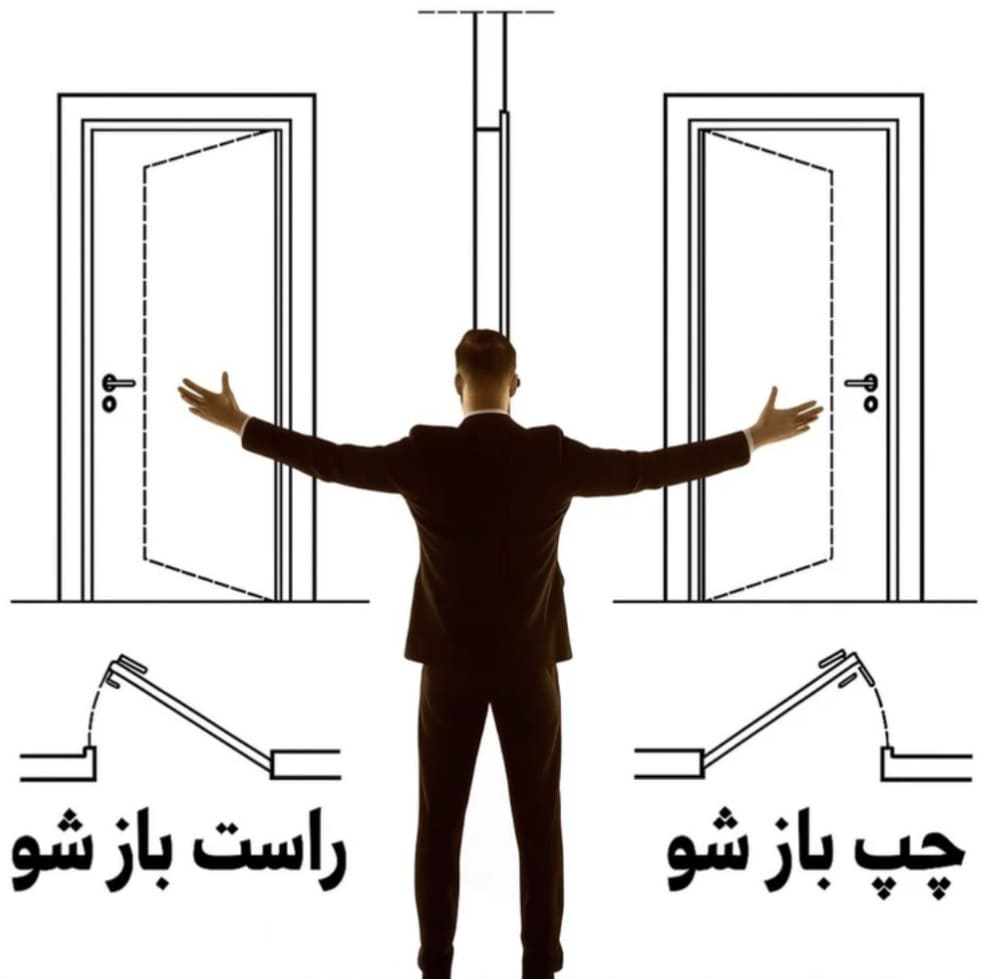 راهنمای جهت باز شوی درب