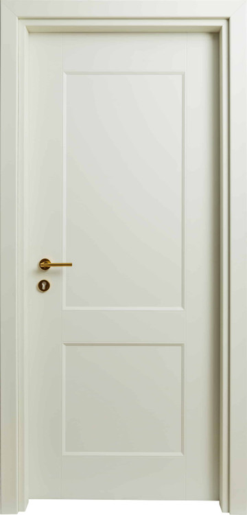 درب داخلی اتاق ام دی اف MDF مدل دوقاب روکش سوپرمات کرم