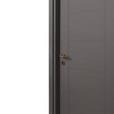 درب داخلی اتاق ام دی اف MDF مدل 5 قاب روکش سوپرمات طوسی تیره