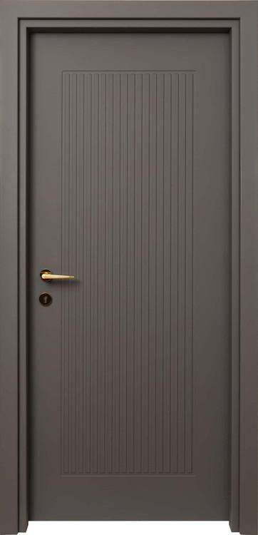 درب داخلی اتاق ام دی اف MDF مدل رئال روکش سوپرمات طوسی تیره