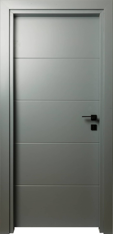 درب داخلی اتاق ام دی اف MDF مدل ۲۱۴ روکش سوپرمات طوسی تیره