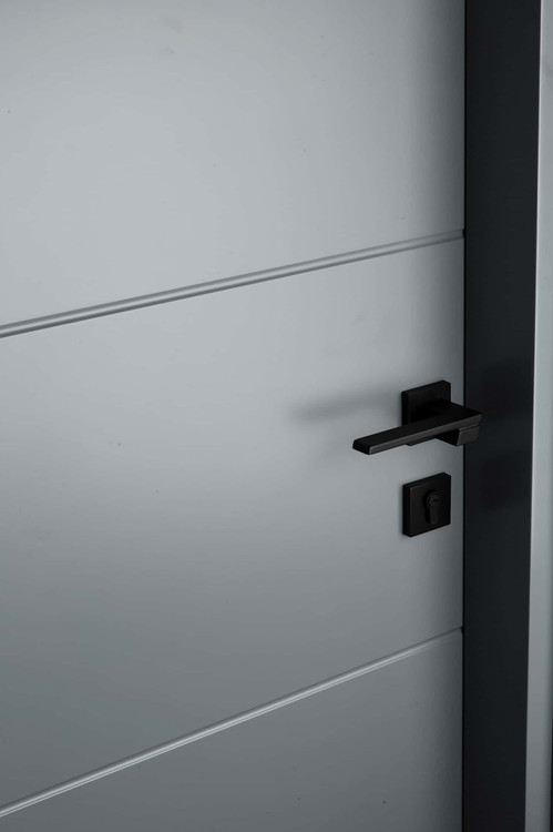 درب داخلی اتاق ام دی اف MDF مدل ۲۱۴ روکش سوپرمات طوسی تیره