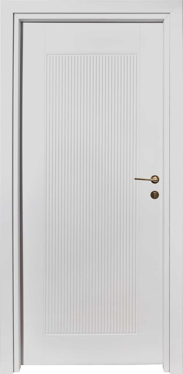 درب داخلی اتاق ام دی اف MDF مدل شالکه روکش سوپرمات سفید