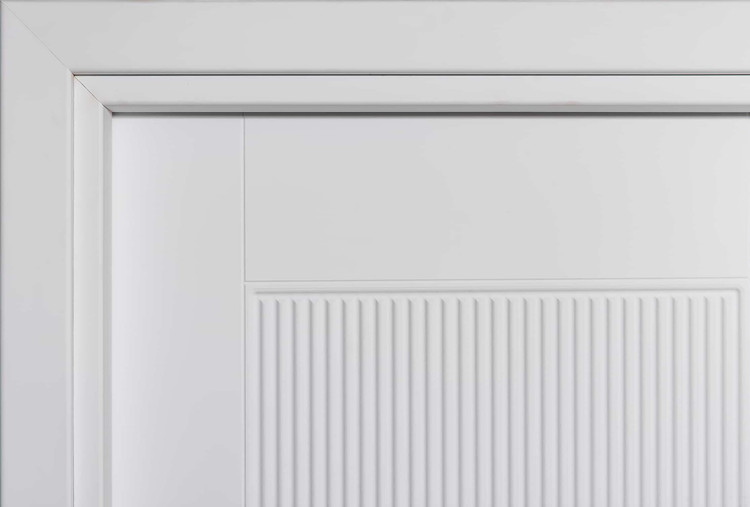 درب داخلی اتاق ام دی اف MDF مدل شالکه روکش سوپرمات سفید