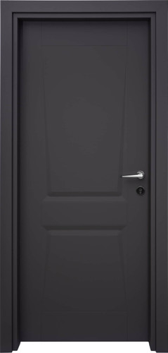 درب داخلی اتاق ام دی اف MDF مدل کوبیسم روکش سوپرمات طوسی تیره