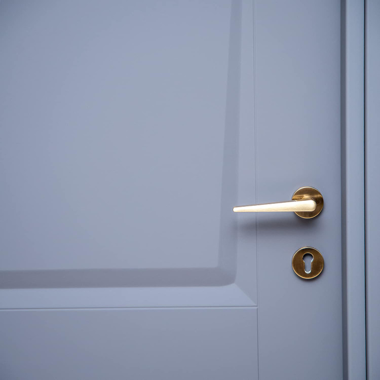 درب داخلی اتاق ام دی اف MDF مدل کوبیسم روکش سوپرمات طوسی تیره