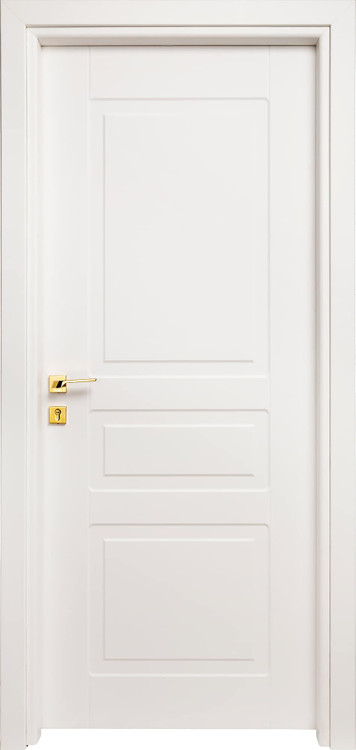 درب داخلی اتاق ام دی اف MDF مدل سه قاب روکش سوپر مات سفید