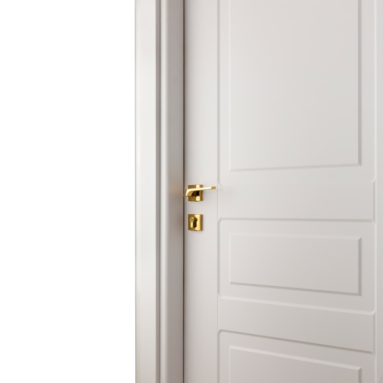 درب داخلی اتاق ام دی اف MDF مدل سه قاب روکش سوپر مات سفید