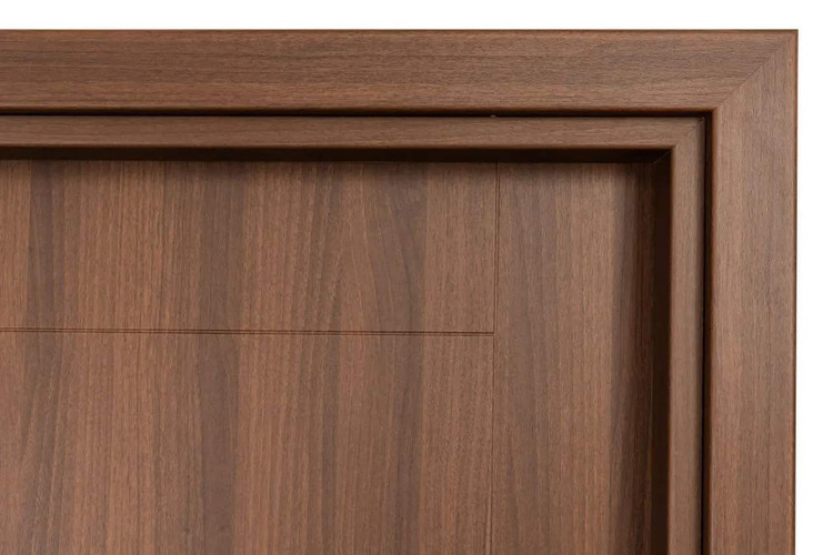 درب داخلی اتاق ام دی اف MDF مدل کوبیسم قهوه ای