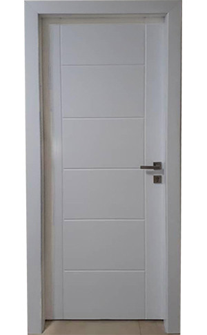 درب داخلی اتاق ام دی اف MDF مدل نردبانی روکش سفید سوپرمات