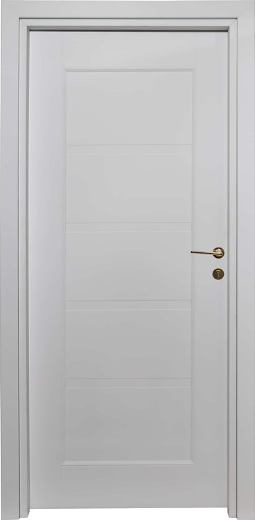 درب داخلی اتاق ام دی اف MDF مدل ۵ قاب روکش سوپرمات سفید