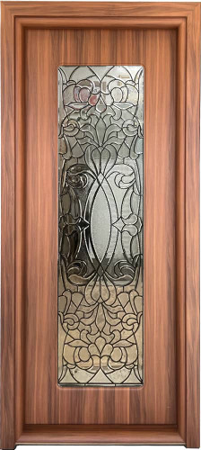 درب داخلی اتاق ام دی اف MDF مدل شیشه خور تک قاب