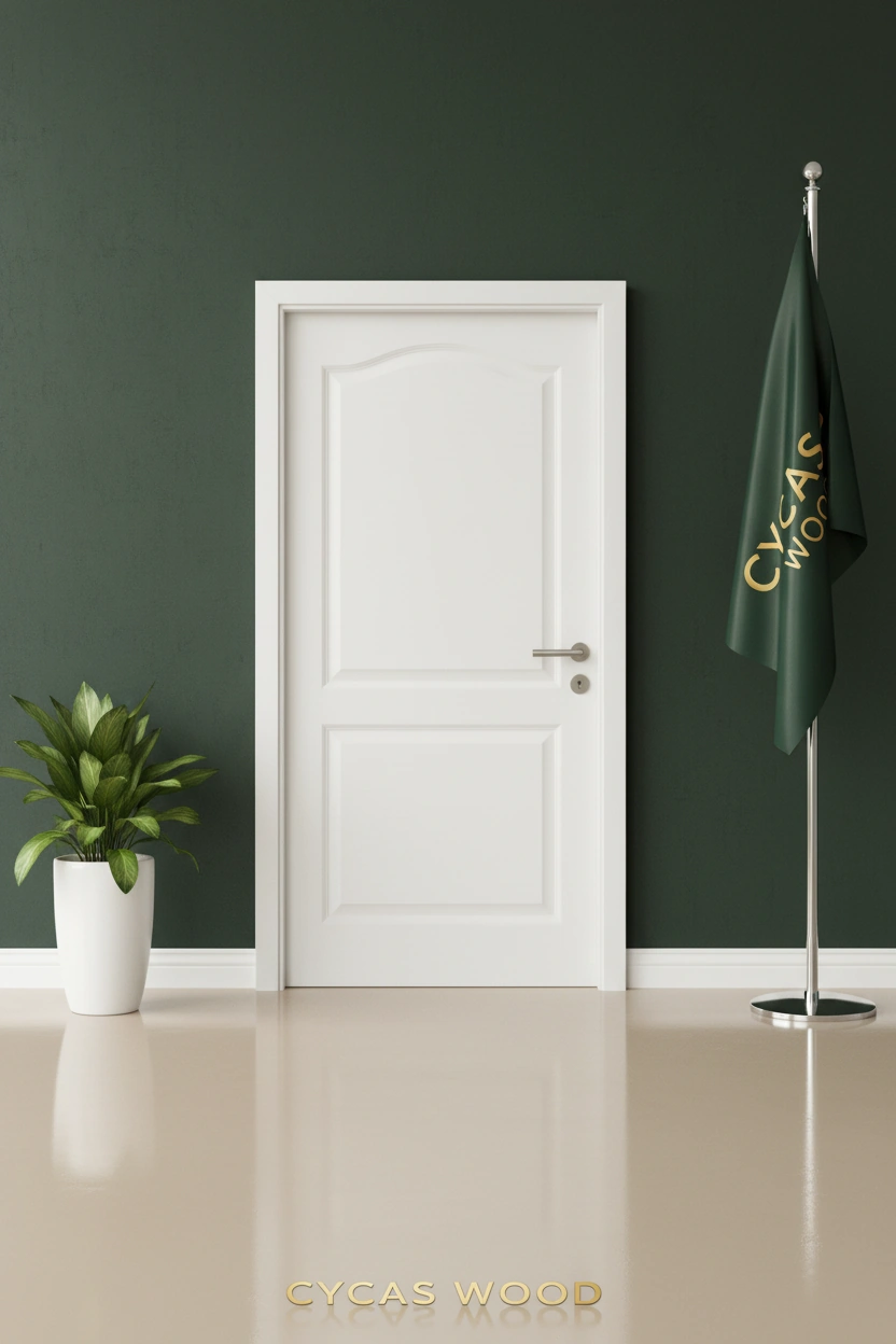 درب داخلی اتاقی و سرویسی اچ‌دی‌اف طرح دو قاب ابرویی | HDF مدل دو قاب کلاسیک