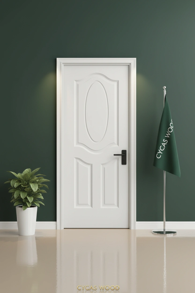 درب داخلی اتاقی و سرویسی اچ‌دی‌اف مدل سه قاب بیضی | HDF طرح بیضی