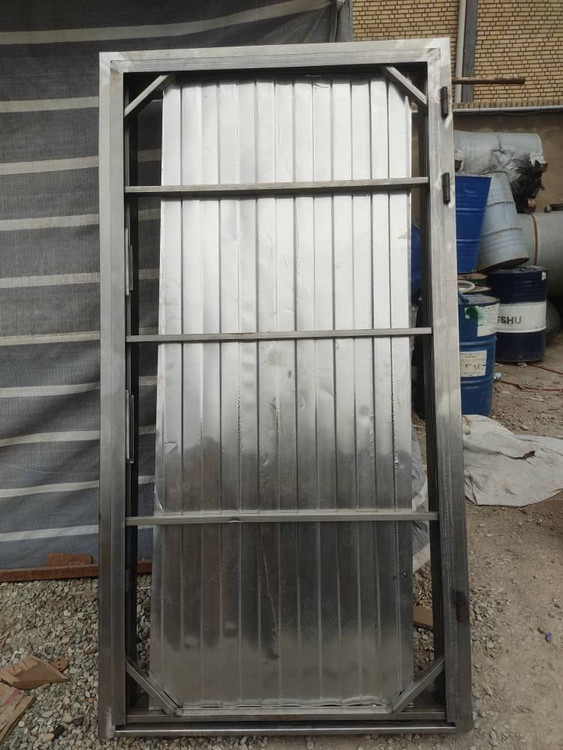 درب ورودی آپارتمانی ضدسرقت ونی گلس شیشه مشکی