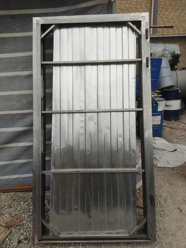 درب ورودی آپارتمانی ضدسرقت ونی گلس شیشه مشکی
