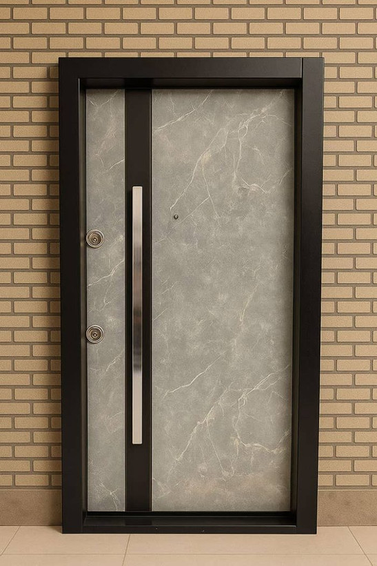 درب وردی آپارتمان ضدسرقت لامینوکس طرح سنگ ضد دیلم