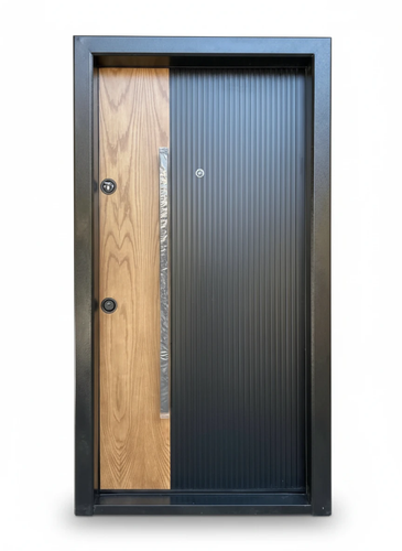 درب ورودی آپارتمانی ضد سرقت MDF مدل بلوط مشکی