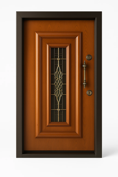 درب ورودی آپارتمانی ضدسرقت ونی گلس شیشه مشکی