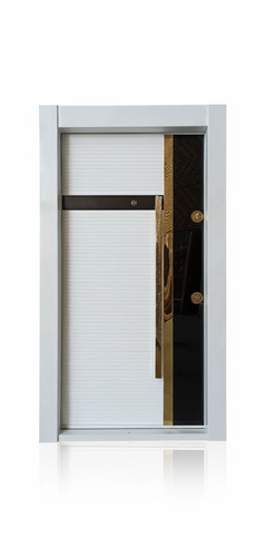 درب رودی آپارتمانی مدل ورتی گلس رنگ سفید