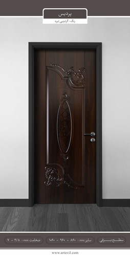 درب داخلی اتاقی و سرویسی ملامینه HPL مدل پردیس | ضدخش و مقاوم