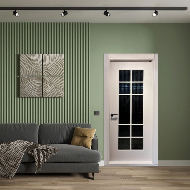 درب چوبی شیشه خور لوکس و مدرن فیدار P-385