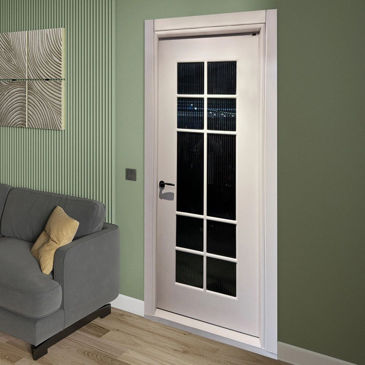 درب چوبی شیشه خور لوکس و مدرن فیدار P-385