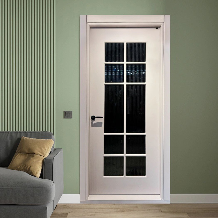 درب چوبی شیشه خور لوکس و مدرن فیدار P-385