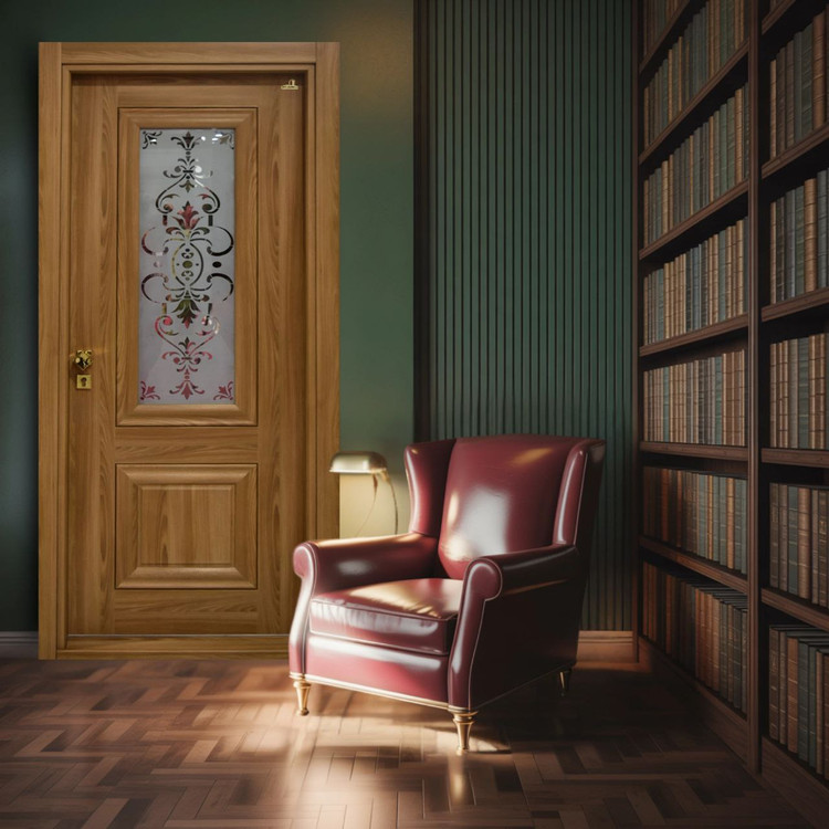 درب چوبی شیشه خور لوکس و شیک فیدار TW-39