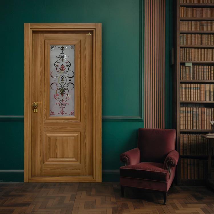 درب چوبی شیشه خور لوکس و شیک فیدار TW-39