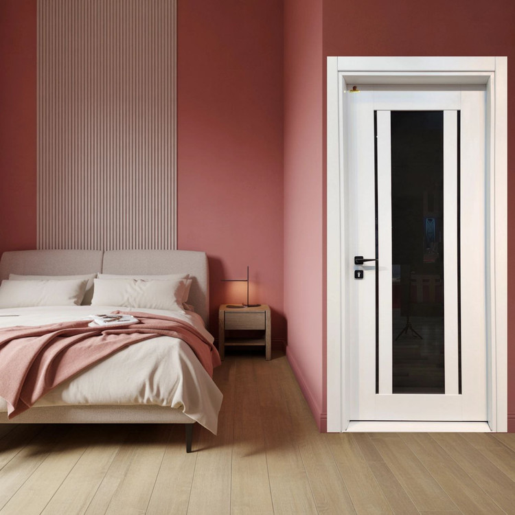 درب چوبی شیشه خور لوکس و مدرن فیدار TW-78