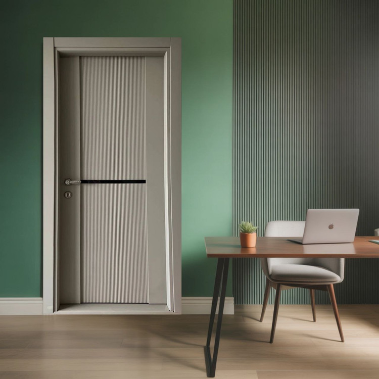 درب چوبی شیشه خور لوکس شیاری خاص فیدار TW-89