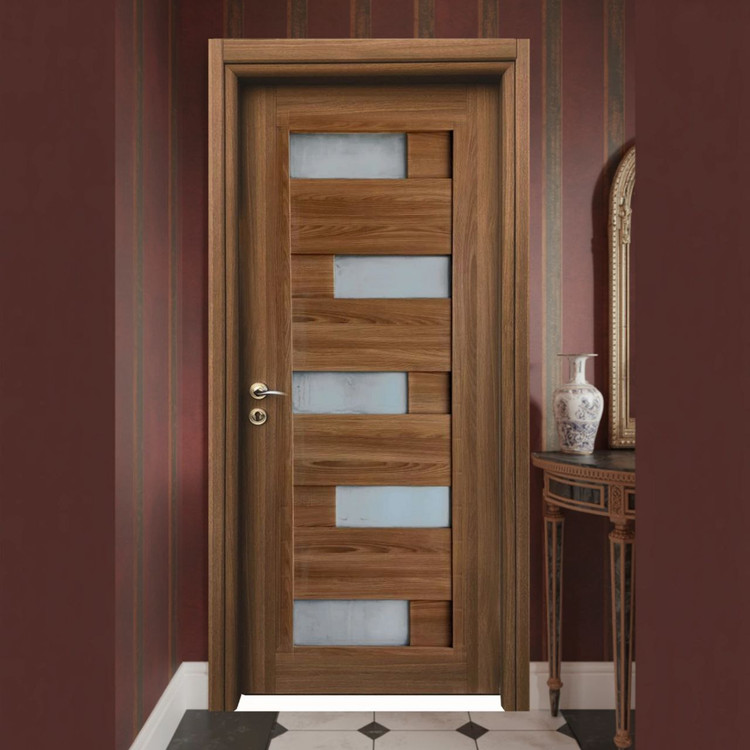 درب چوبی شیشه خور پازلی فیدار TW-30