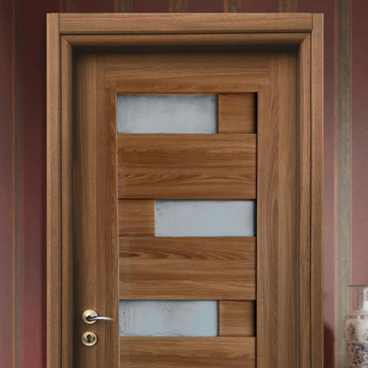 درب چوبی شیشه خور پازلی فیدار TW-30