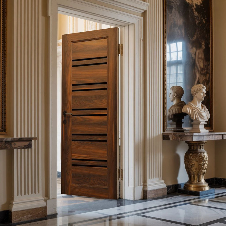 درب چوبی شیشه خور مینیمال فیدار TW-62