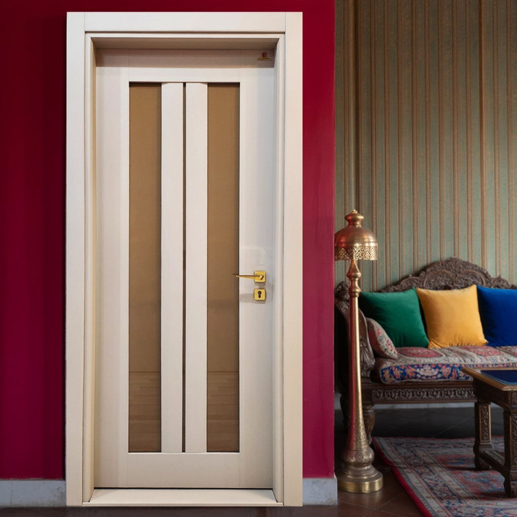 درب چوبی شیشه خور لوکس فیدار TW-74