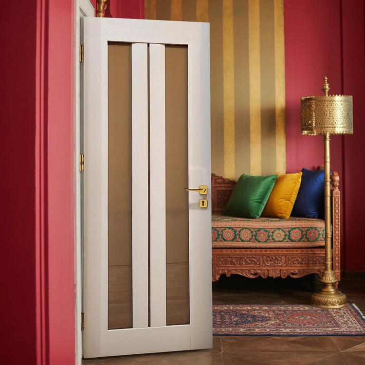 درب چوبی شیشه خور لوکس فیدار TW-74