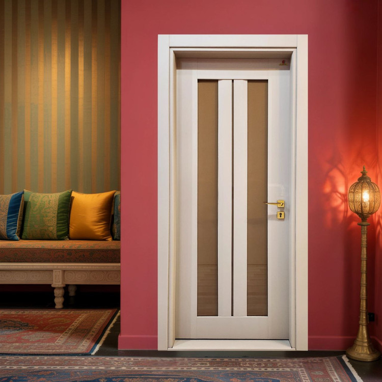 درب چوبی شیشه خور لوکس فیدار TW-74