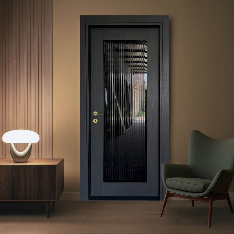 درب چوبی شیشه خور لوکس و مدرن شیک و خاص فیدار TW-87