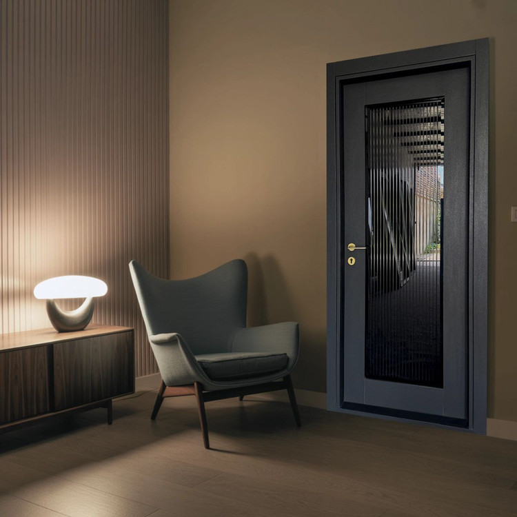 درب چوبی شیشه خور لوکس و مدرن شیک و خاص فیدار TW-87