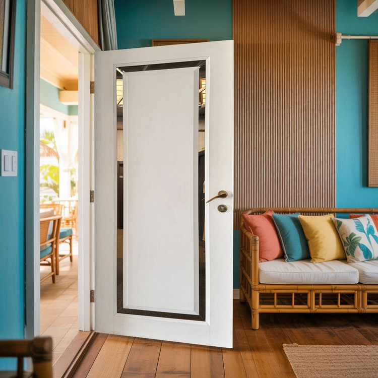 درب چوبی شیشه خور لوکس و مدرن فیدار TW-75