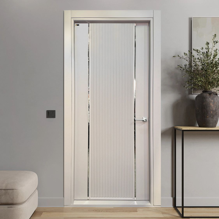 درب اتاق خواب مدرن شیاری و استیل فیدار P-371