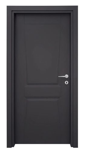 درب داخلی اتاق ام دی اف MDF مدل کوبیسم روکش سوپرمات طوسی تیره