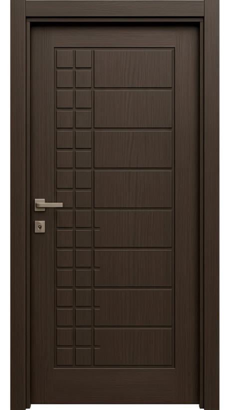 درب داخلی اتاقی MDF (ام دی اف) 8 میلیمتر طرح CNC با روکش PVC کد 112