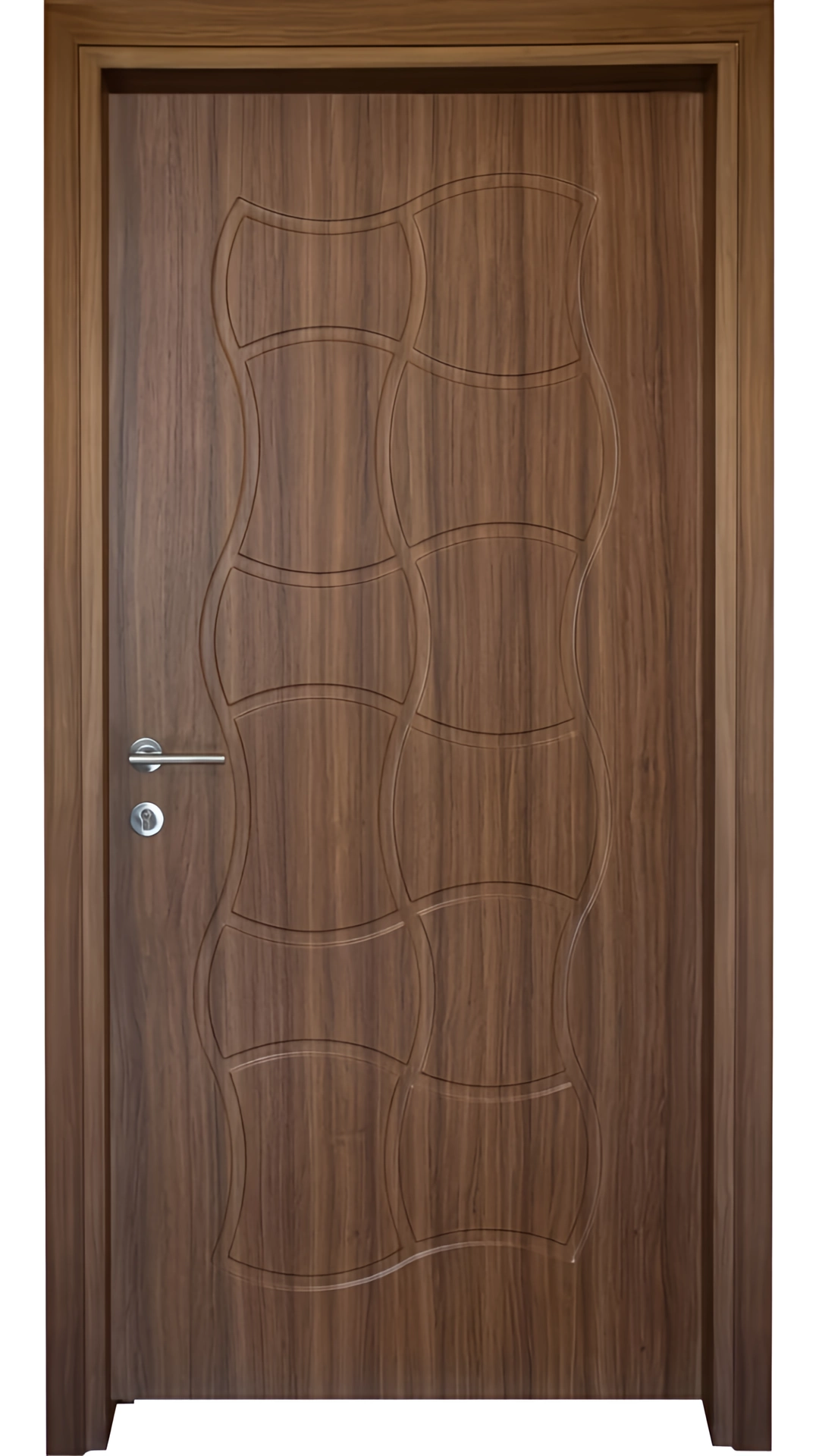 درب داخلی اتاقی MDF (ام دی اف) 8 میلیمتر طرح CNC با روکش PVC کد 124